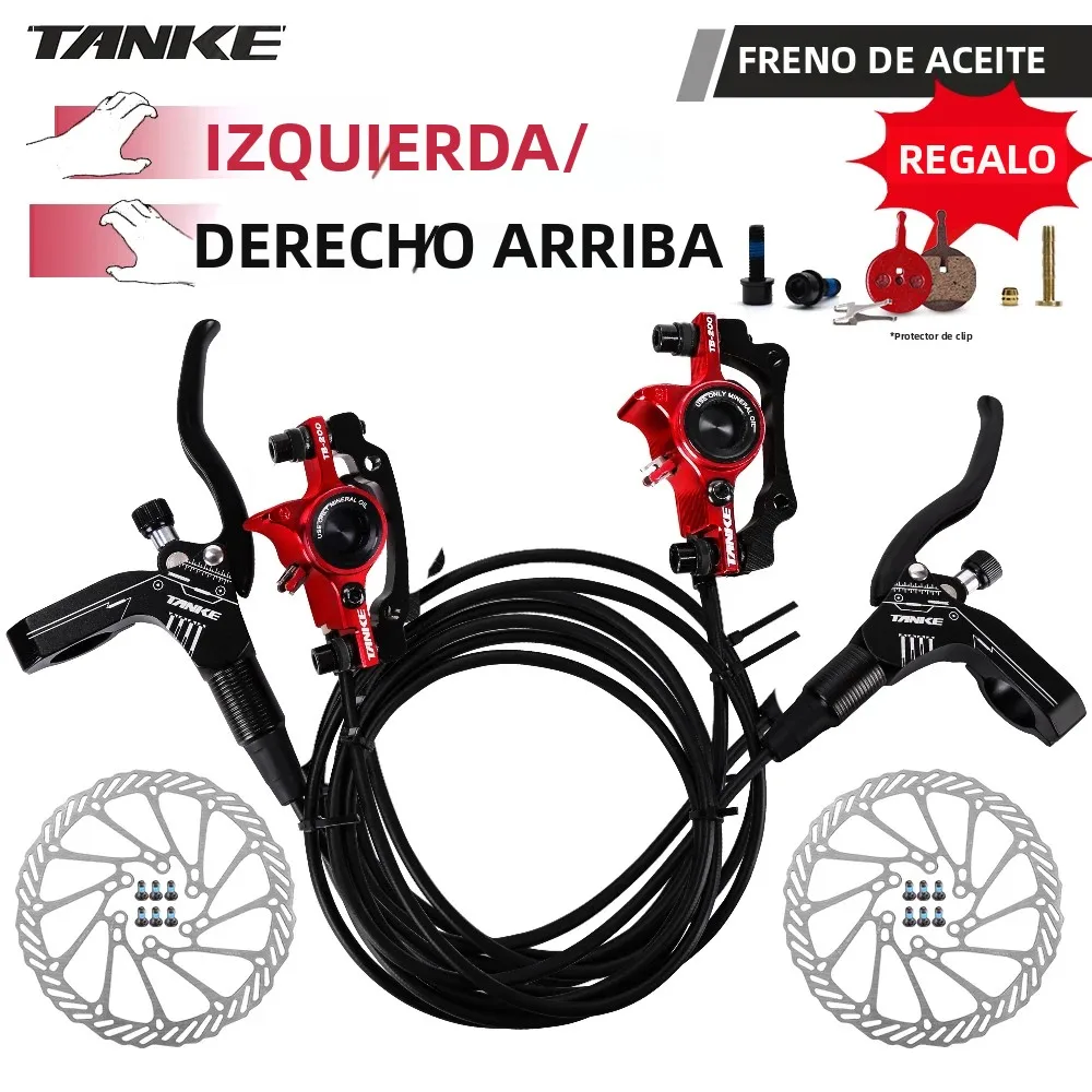tanke mtb bicicleta freno de disco hidraulico pinza de presion de aceite abrazadera freno 160mm mango trasero delantero un pilar b cnc bicicleta upgra