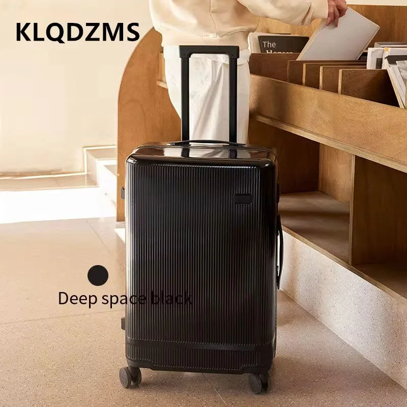 KLQDZMS Luggage Travel Bag 20"22Inch PC Boarding Case 24"26"28"30" Large Capacity Trolley Case with Wheels Rolling Suitcase