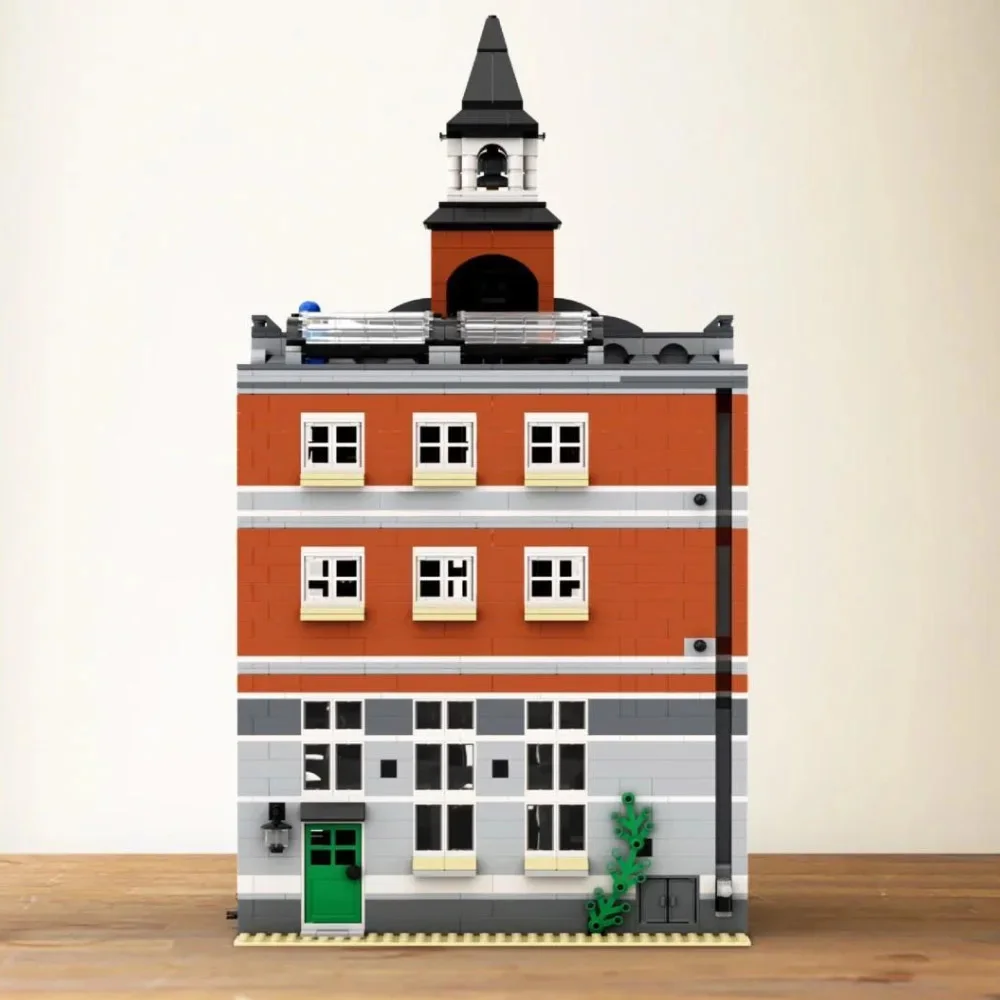 2025 جديد شارع عرض بناء الجمعية اللبنات لعبة الأطفال محاكاة قاعة المدينة نموذج الصبي هدية الكريسماس 2766 قطعة #3