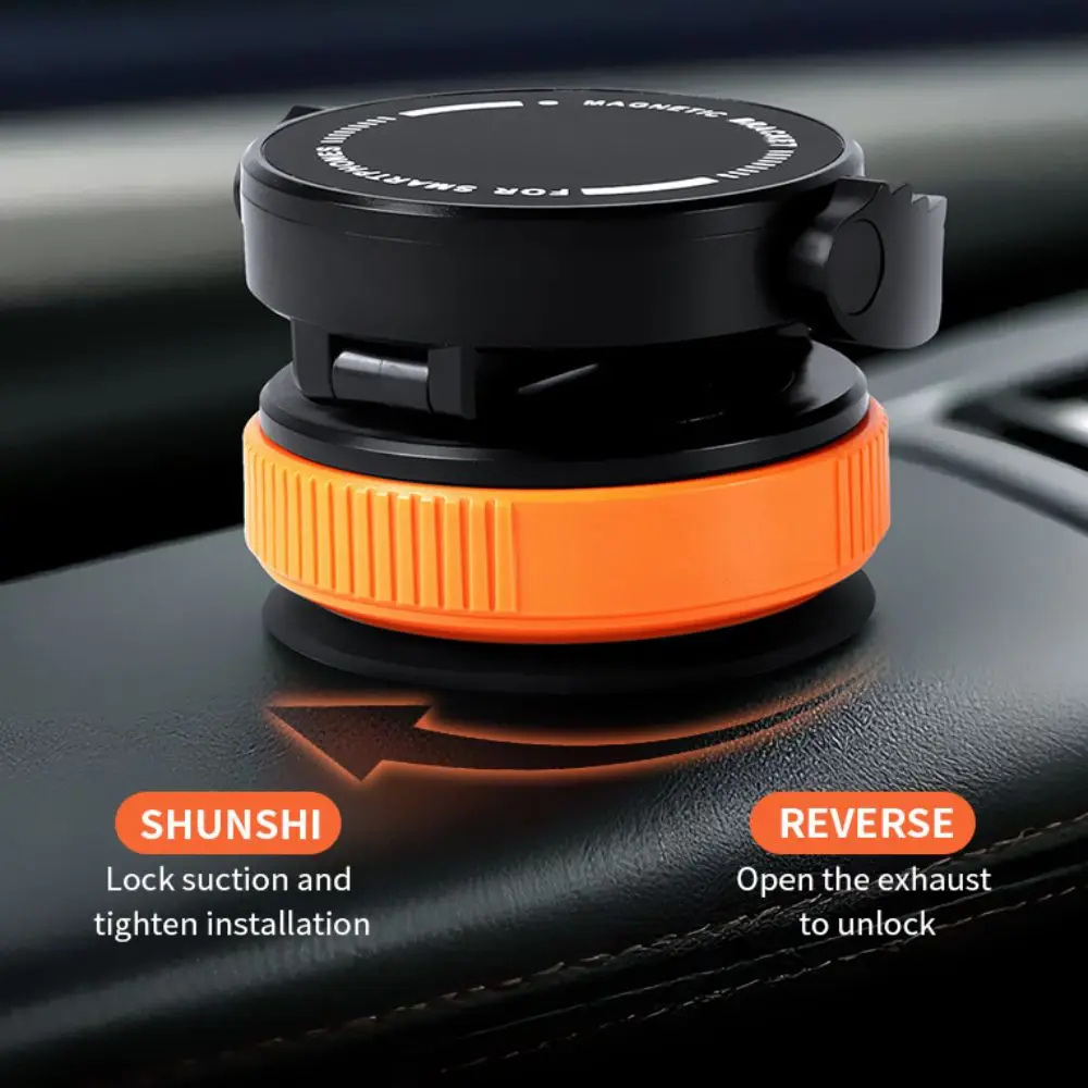 جديد فراغ حامل هاتف السيارة المغناطيسي طوي قابل للتعديل شفط كأس الهاتف جبل 360 ° قوس الامتزاز الدوران سطح أملس #6