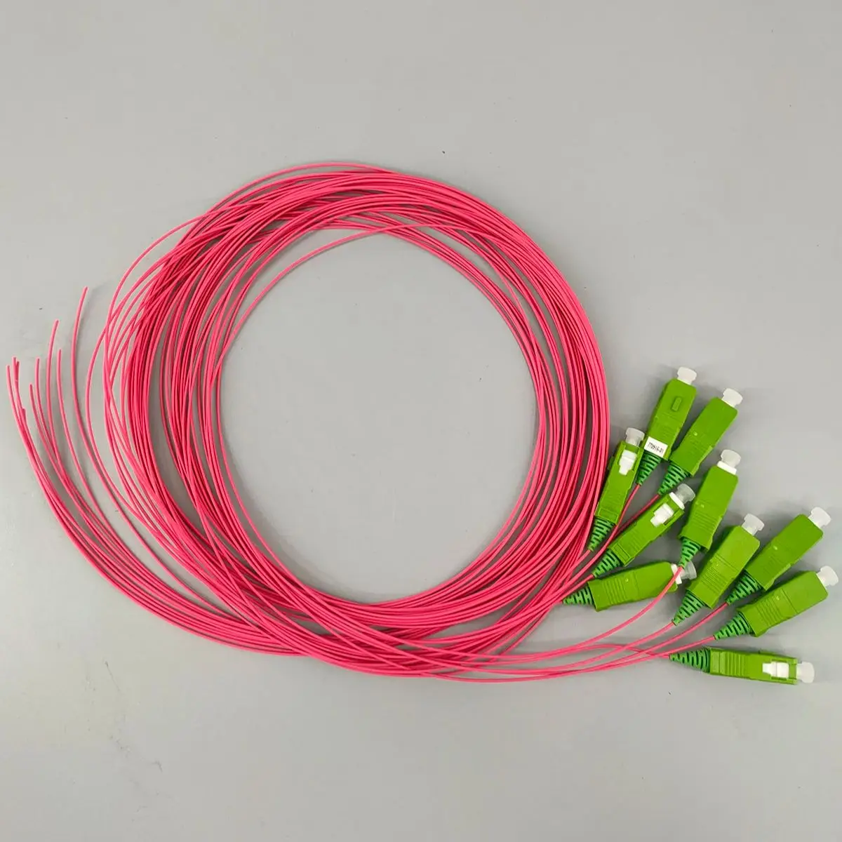 10pcs SC/APC Fiber Pigtail Single Mode Simplex 9/125μm 2m 0.9mm Indoor FTTH Fiber Optic Network Extension Cord