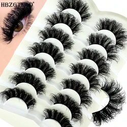 New 7Pairs Eyelashes Faux Mink Eyelashes Long Lasting 3D Fluffy Mink Lashes Dramatic Volume lashes Extension Thick Long