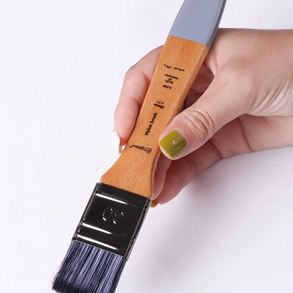 Набор кистей для рисования с хорошим адсорбцией пигмента, эластичная щетина, нейлоновая доска разных размеров, кисть для униформы, деревянный держатель для ручек