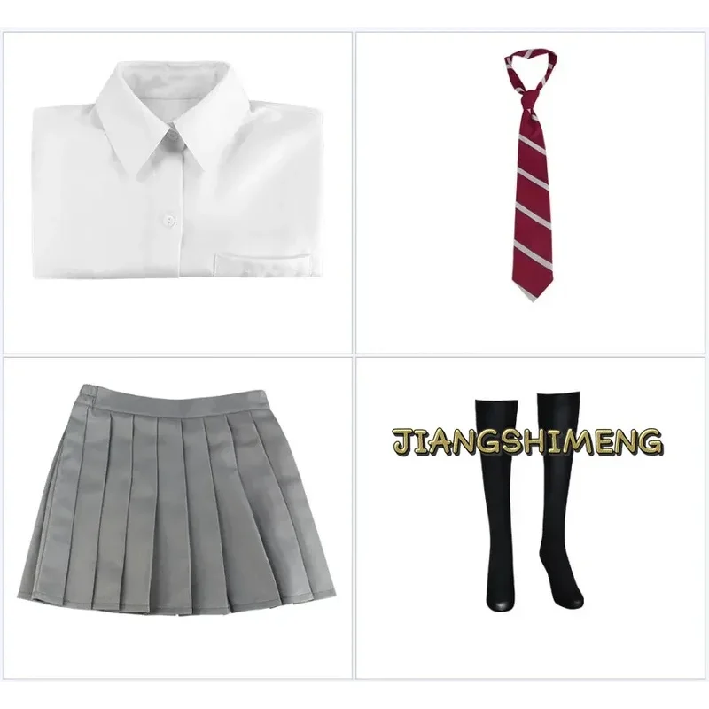 Q156 تاتشيبانا أنيمي طوكيو المنتقمون هيناتا تاتشيبانا تأثيري حلي شعر مستعار JK زي مدرسي قميص التعادل تنورة الجوارب