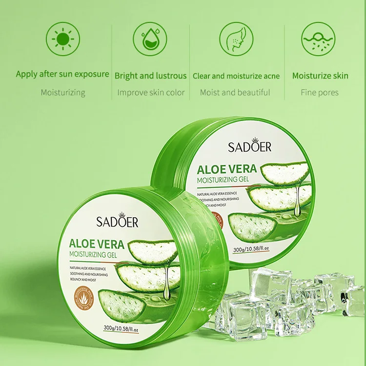 300g Aloe Vera Gel Vitamin C Gel Moisturizing Fine Pores Anti Acne Brighten Skin Wholesale