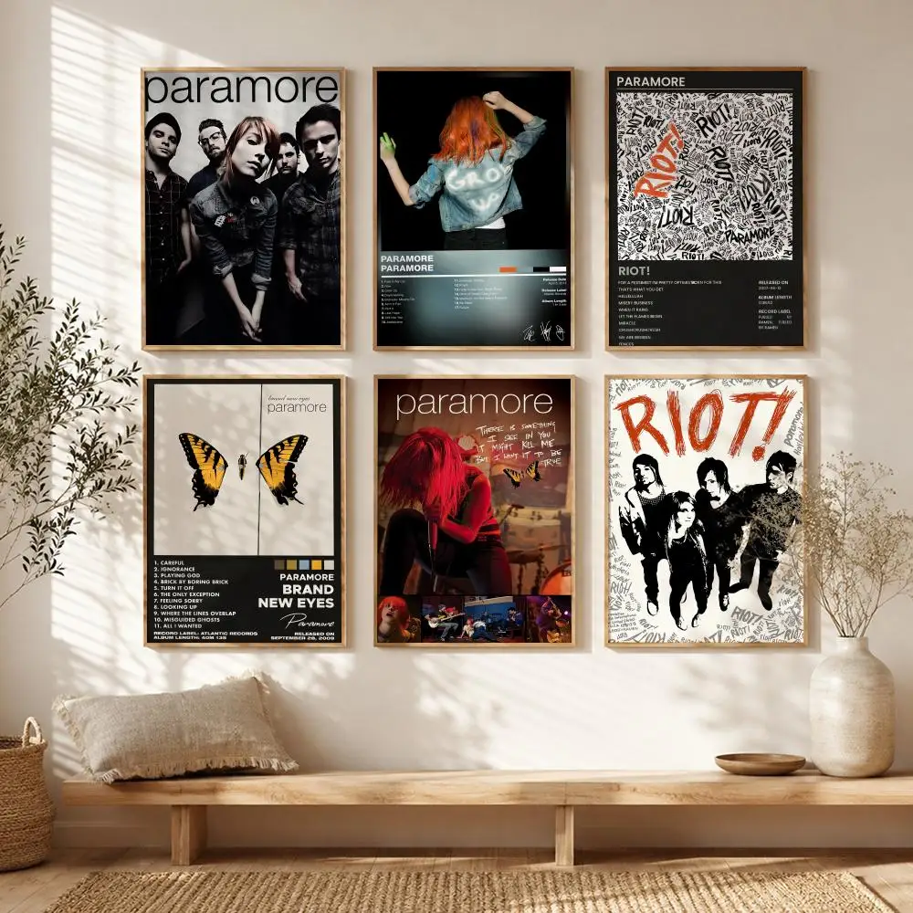 Pop Punk Band P-Paramore Poster All-match HD Waterproof Self-Adhesive Wall Art Sticker For Home Bedroom