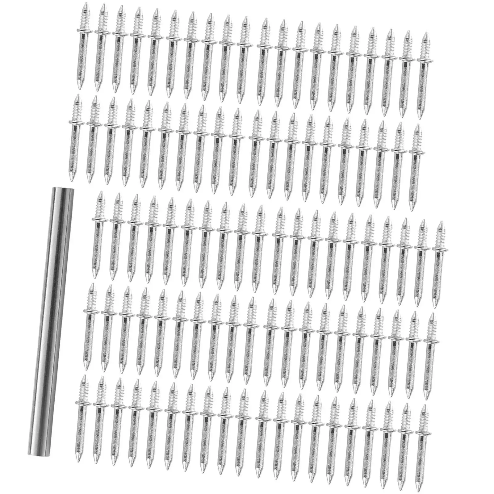 Invisible Seamless Nail Set Double Headed White Metal Nails Skirting Line Screws for DIY Home Decor