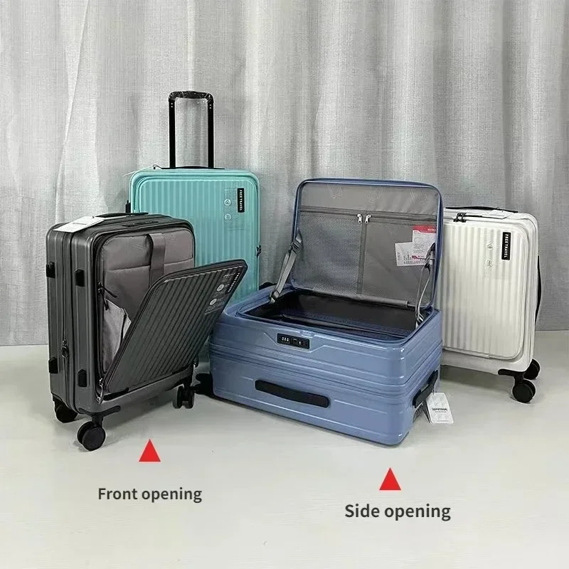 20-inch carrying hard shell suitcase with wheel cup holders for men and women traveling rolling travel bags with suitcases