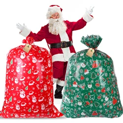 36x56in Merry Christmas Big Candy Bag Santa Santa Claus Gift Bag Snowflake Christmas Decorations For Home New Year Noel Present