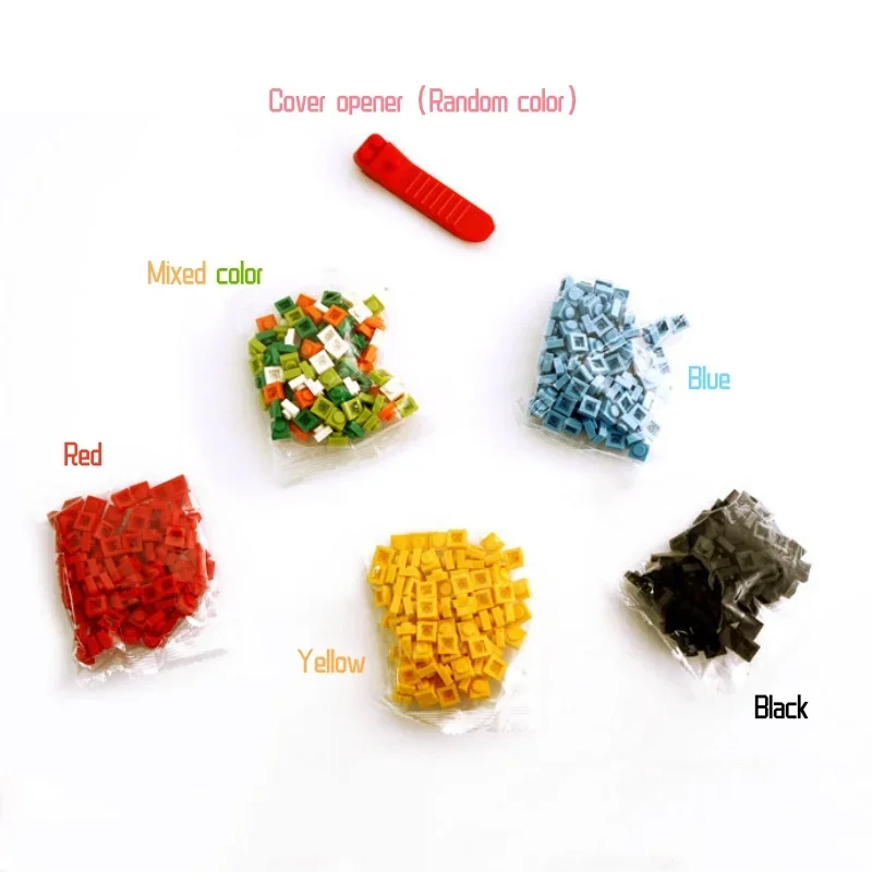 Funny Sealed Lunch Bento Box Set DIY Color Building Blocks Splicing Children\'s Student Food Colorful Picnic Fruit Salad Storage