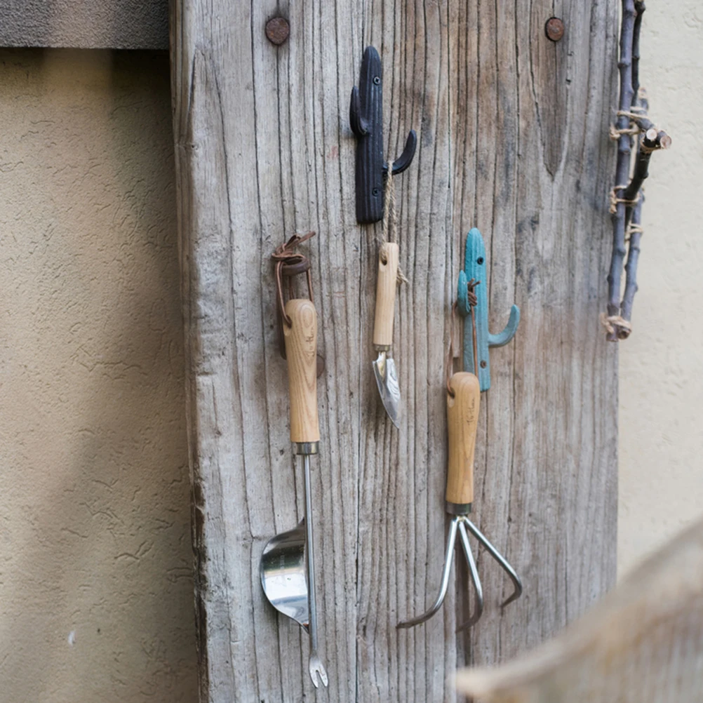 

Чугунные крючки, настенный дизайн кактуса, прочный декор для домашнего офиса, ванная комната, спальня, кухня, экономия места, подвесные пальто, полотенца