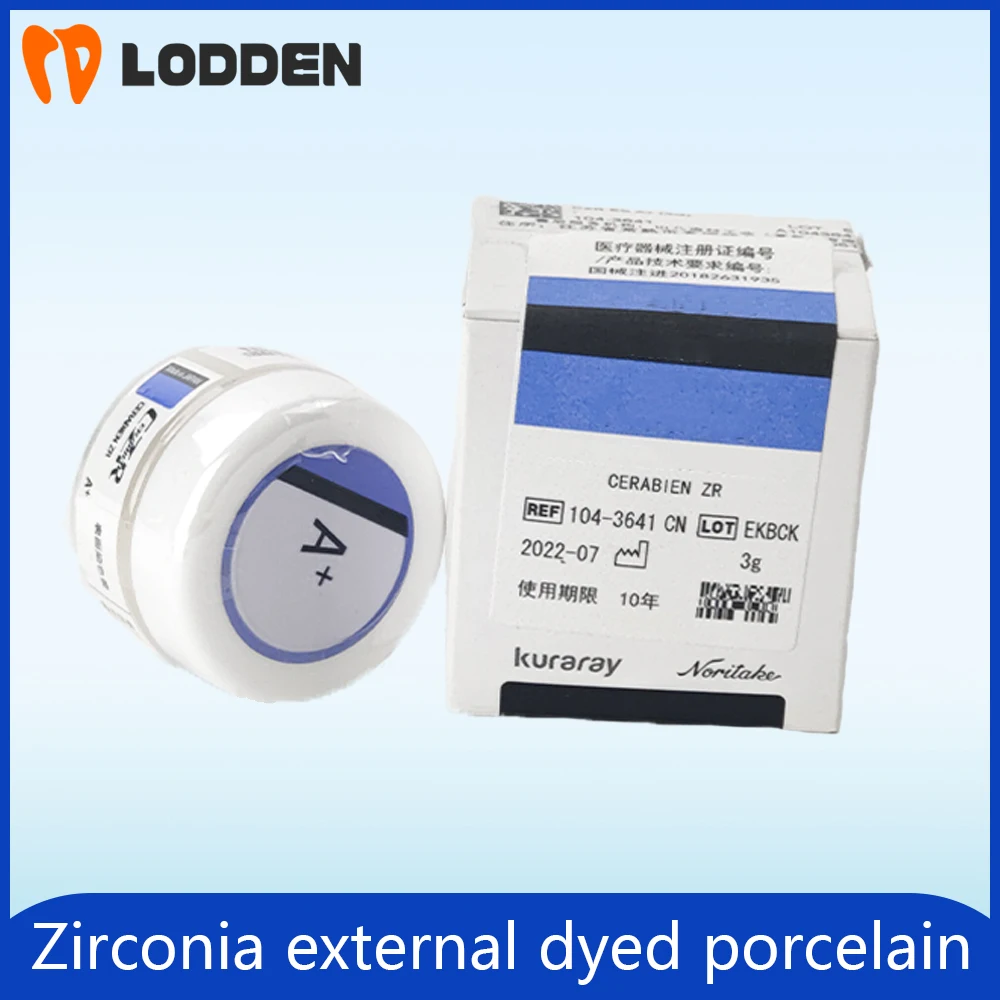 

Lodden Dental CZR Noritake внешнее пятно для циркония внешний окрашенный фарфор 3 г пятно для стоматологической лаборатории фарфоровый порошок материал