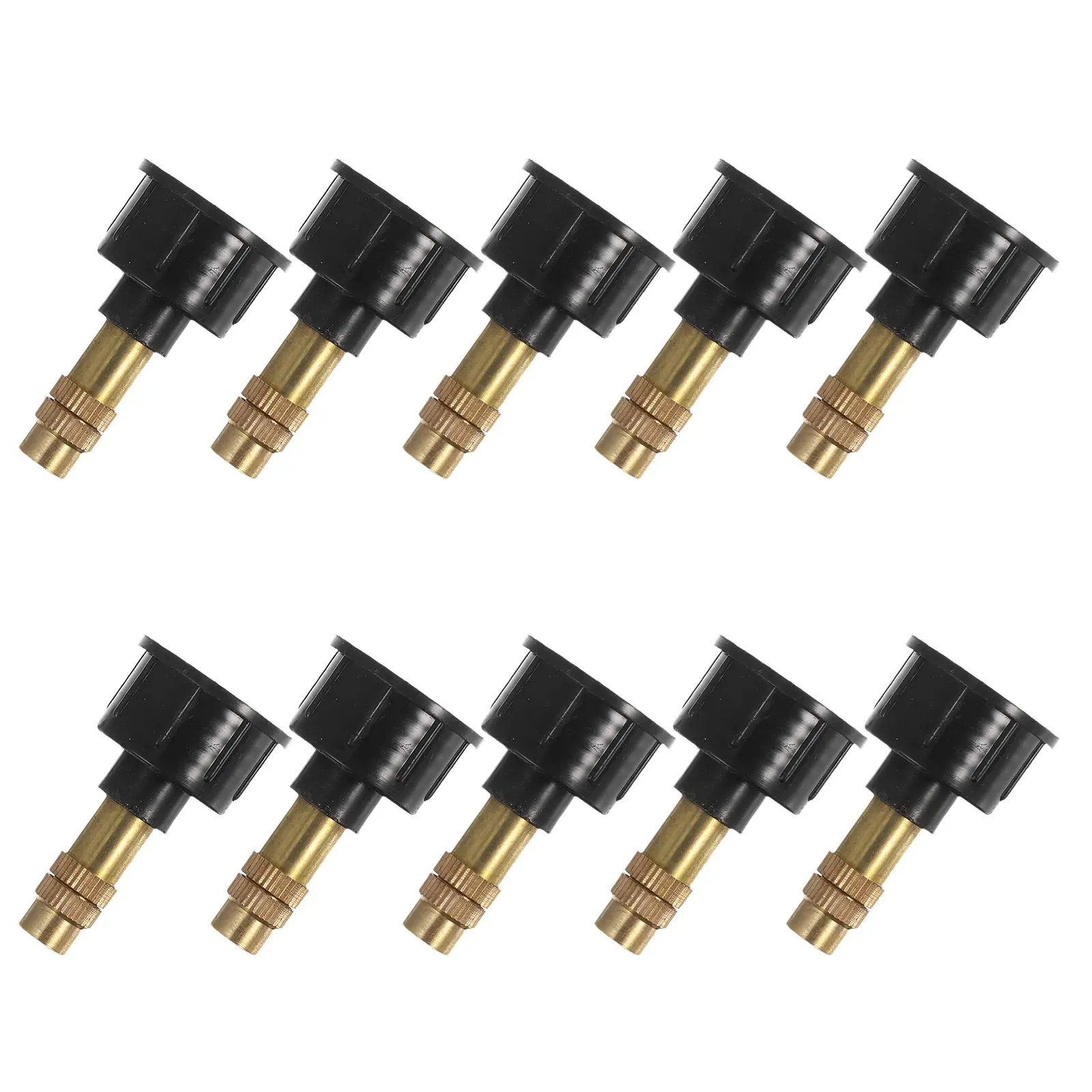 10Pcs Garden Sprayer Nozzle Replacement Brass Thread Mount Spray Heads Fine Mist for Handheld Pressure Water Misting Bottle
