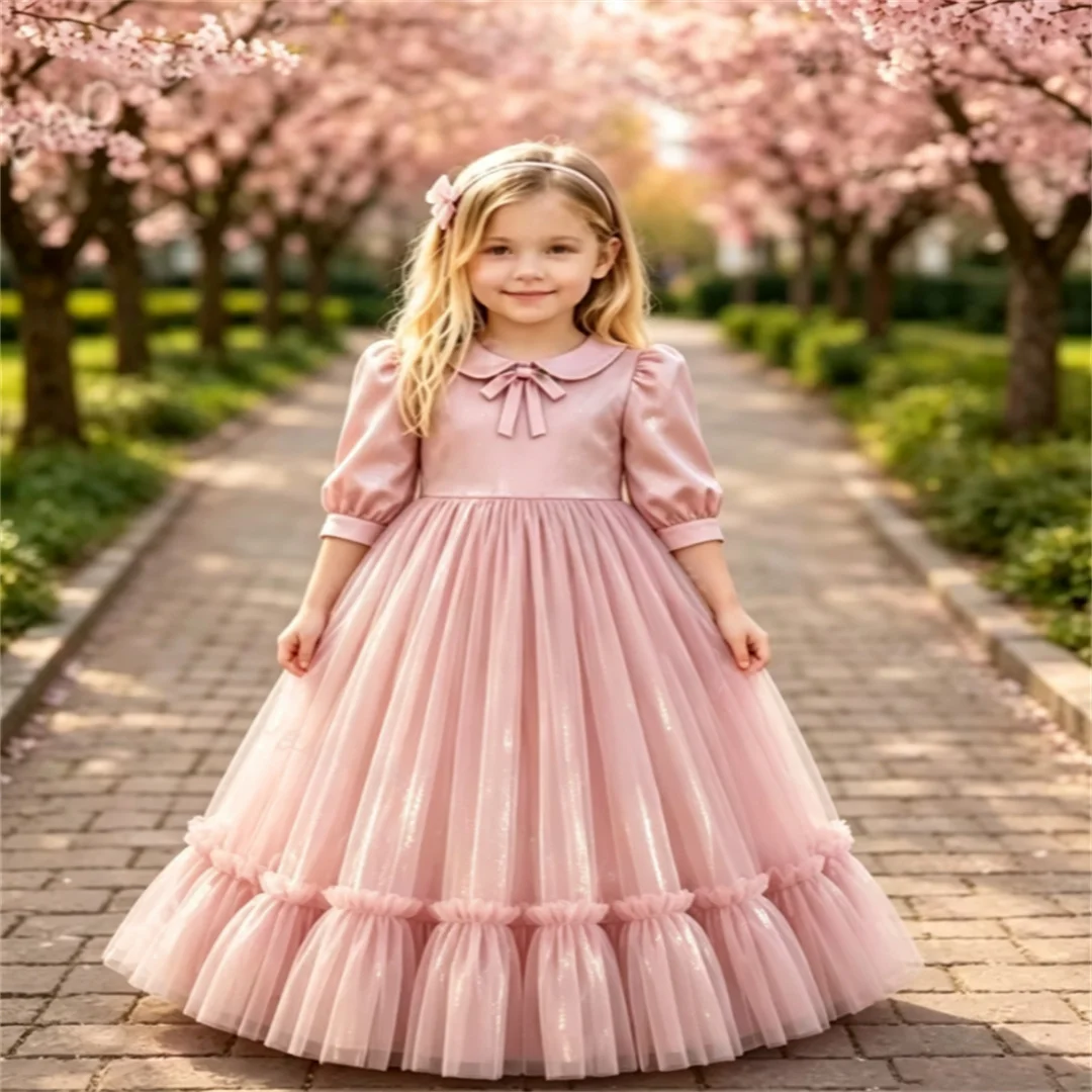 robe-de-fete-pour-filles-coupe-trapeze-robe-de-demoiselle-d'honneur-de-style-princesse-pour-mariage-pour-enfants-de-2-a-14-ans-avec-col-peter-pan-jupe-en-tulle-vetements-pour-enfants-sur-mesure