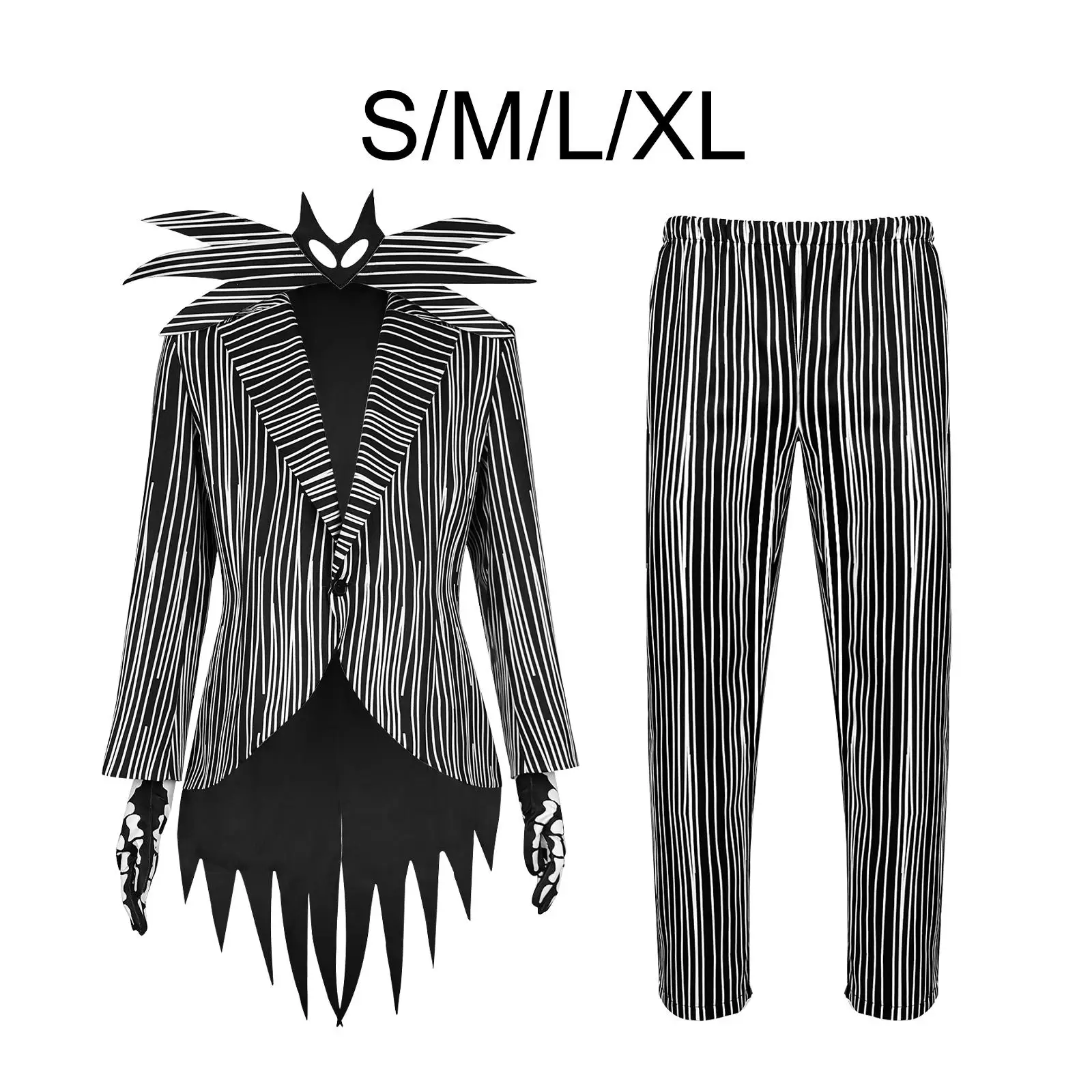 

Men Cosplay Costume Set Fancy Dress Lightweight Coat Bow Tie Gloves Pants for Club Celebrations Stage Show Party Birthdays Gift