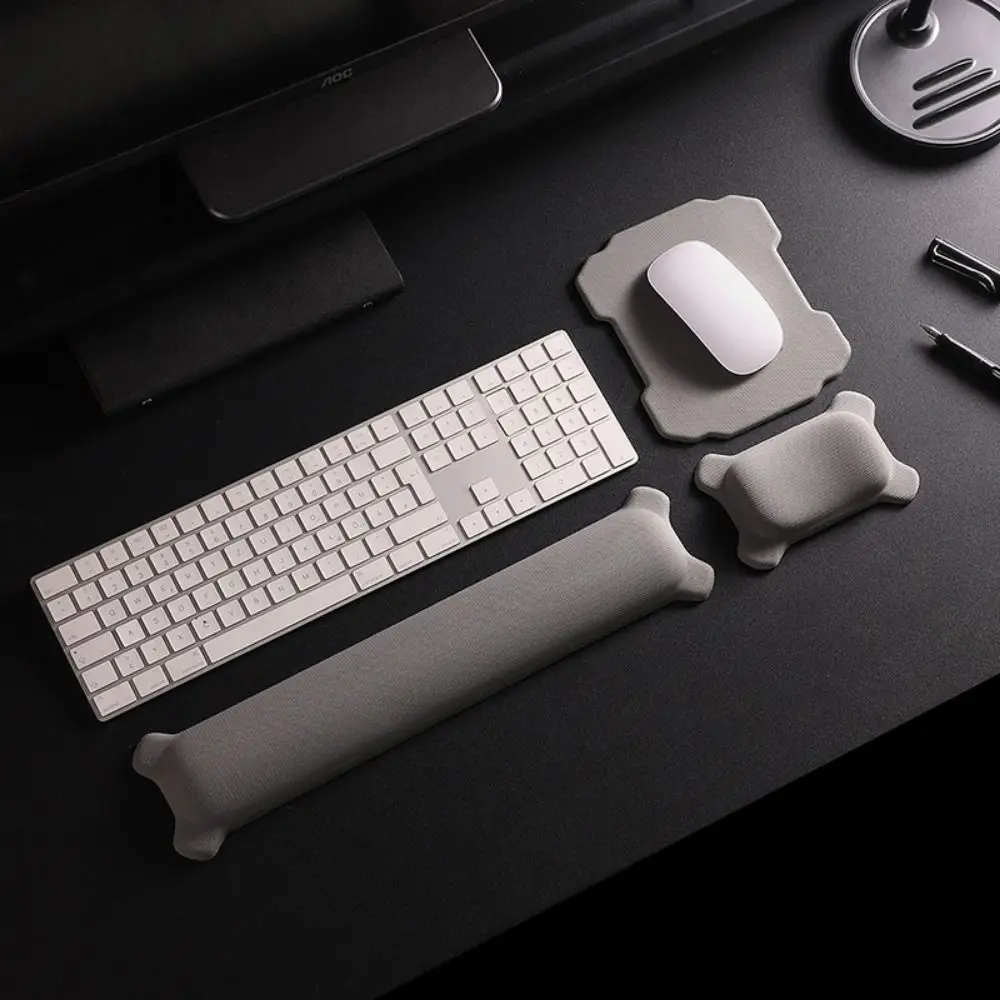 

1/2pcs Slow Rebound Mouse Wrist Support Pad Non-Slip with Wrist Rest Wristband Mouse Mat Comfortable Supportive