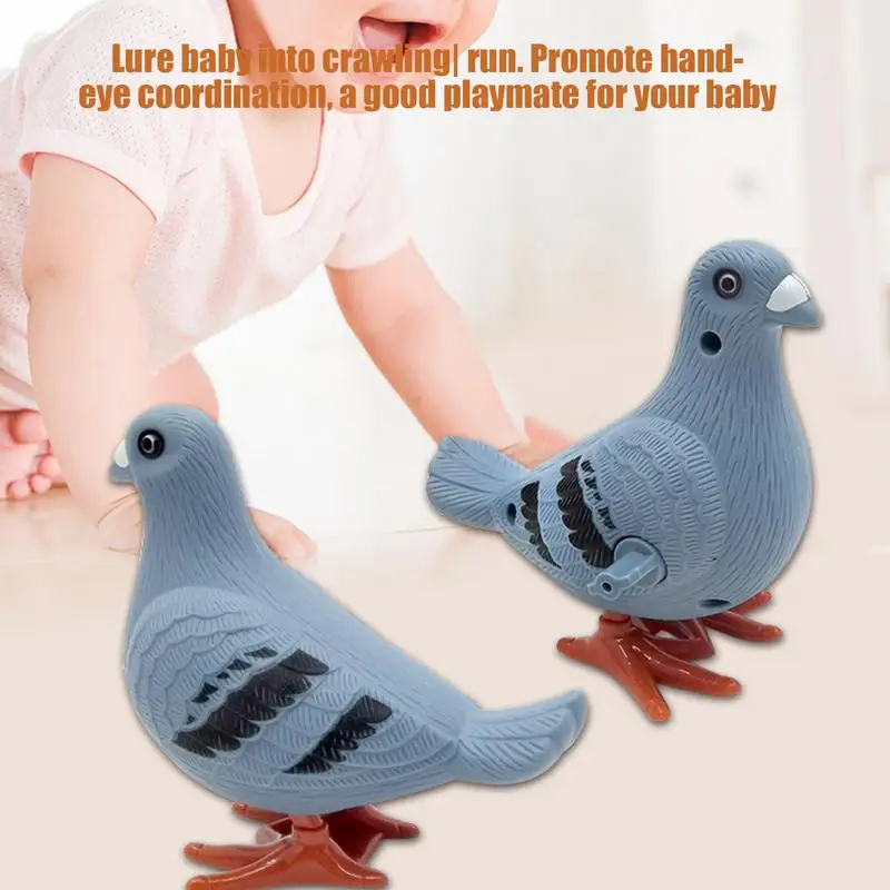 Jouets de simulation de pigeon à remonter pour enfants, jouet mécanique pour enfants, pigeon animal à remonter, jouets de pigeon pour enfants, maison et extérieur, garçons