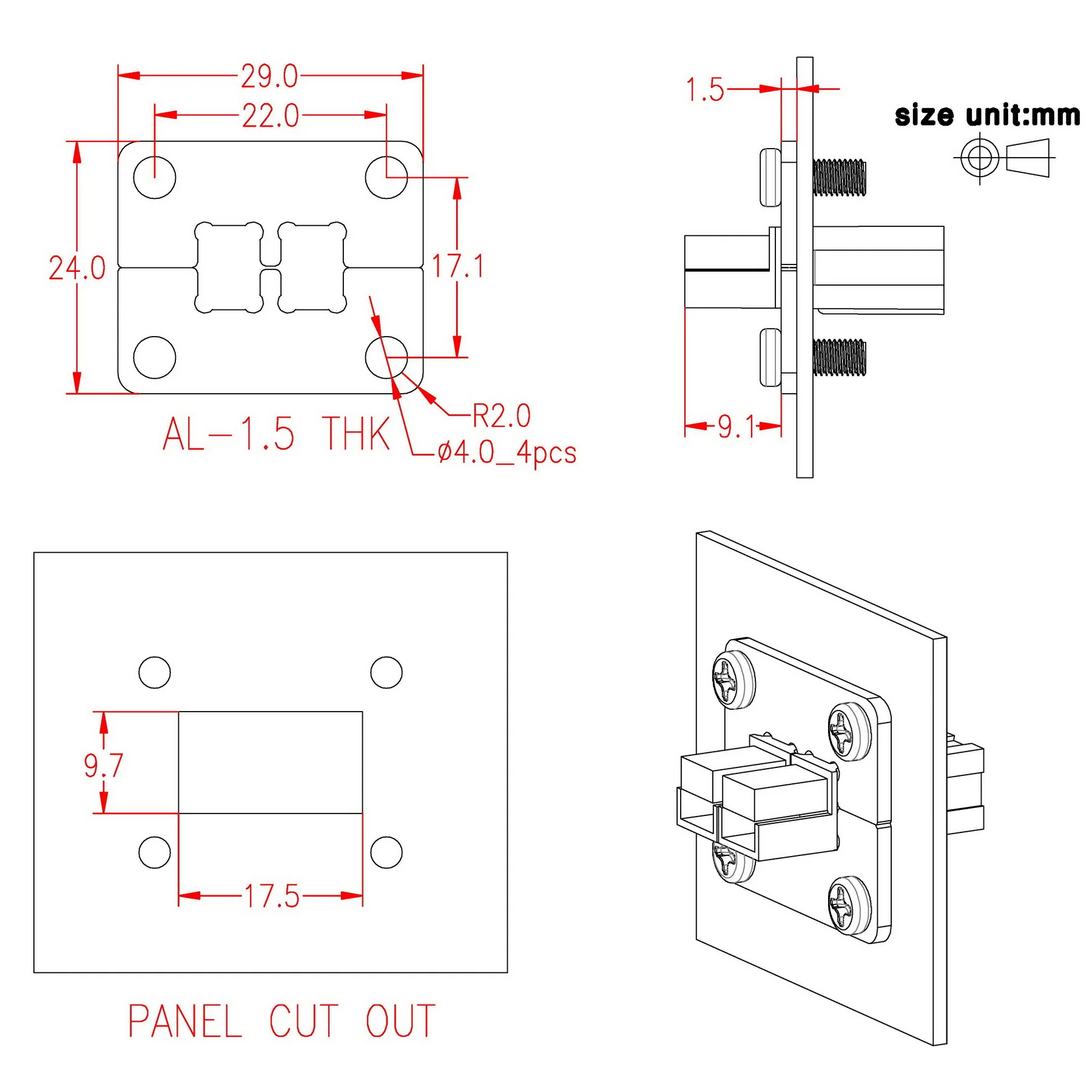 2 Poles Mounting Clamp Pair and 30Amp Powerpole Connector Kit