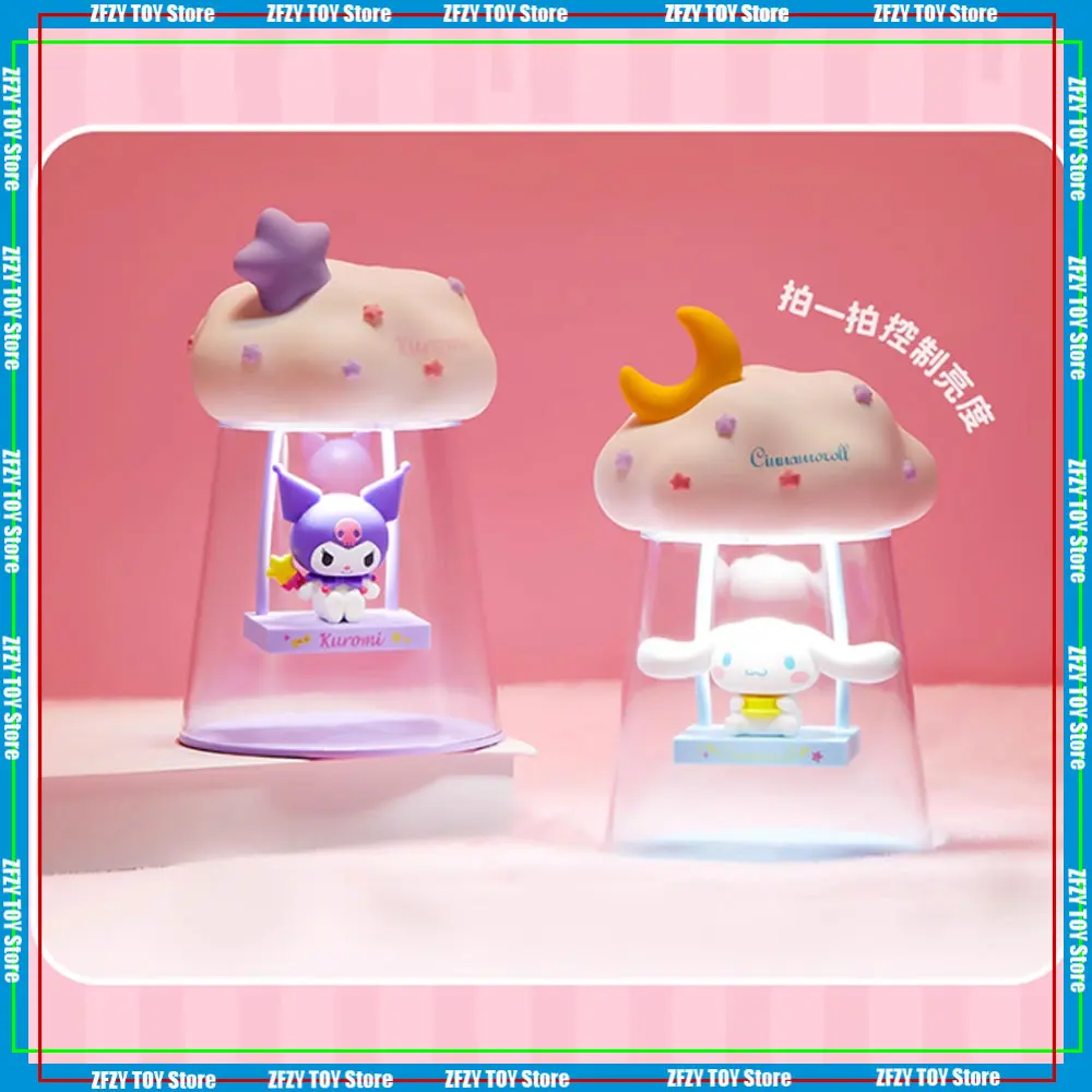 

Оригинальный светодиодный ночник Miniso Sanrio Kuromi Cinnamoroll Pat The Lamp Led Nightlight для спальни, ночник, Рождественский подарок