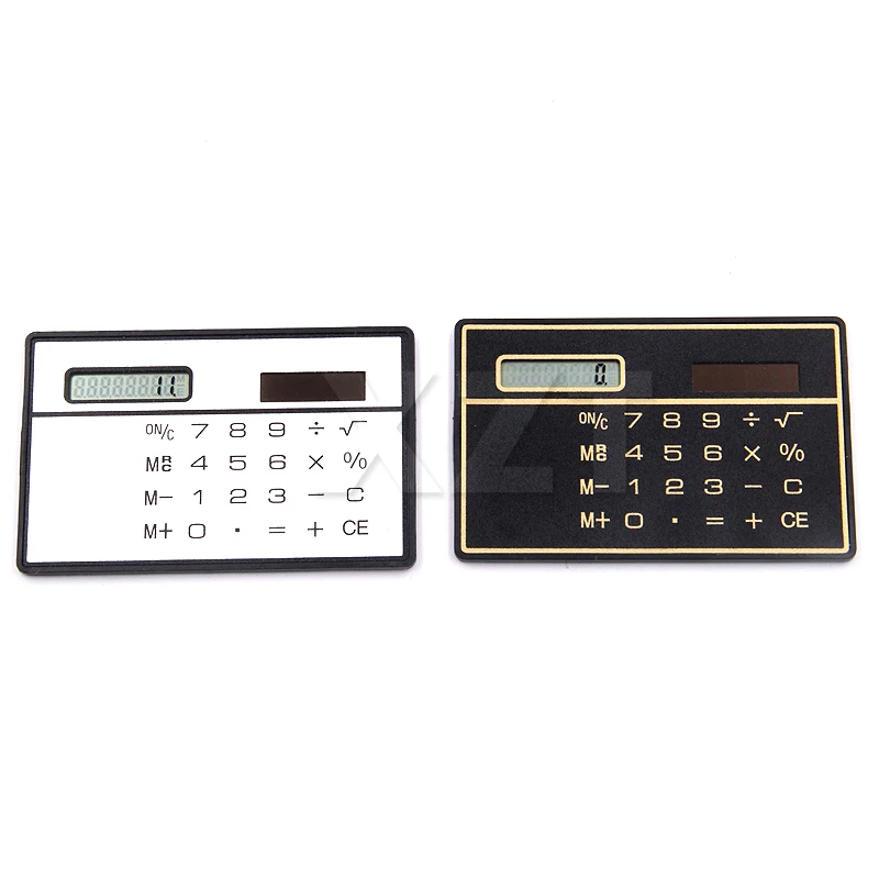 8 Digit Ultra Thin Solar Power Calculator with Touch Screen Credit Card Design Portable Mini Calculator for Business School