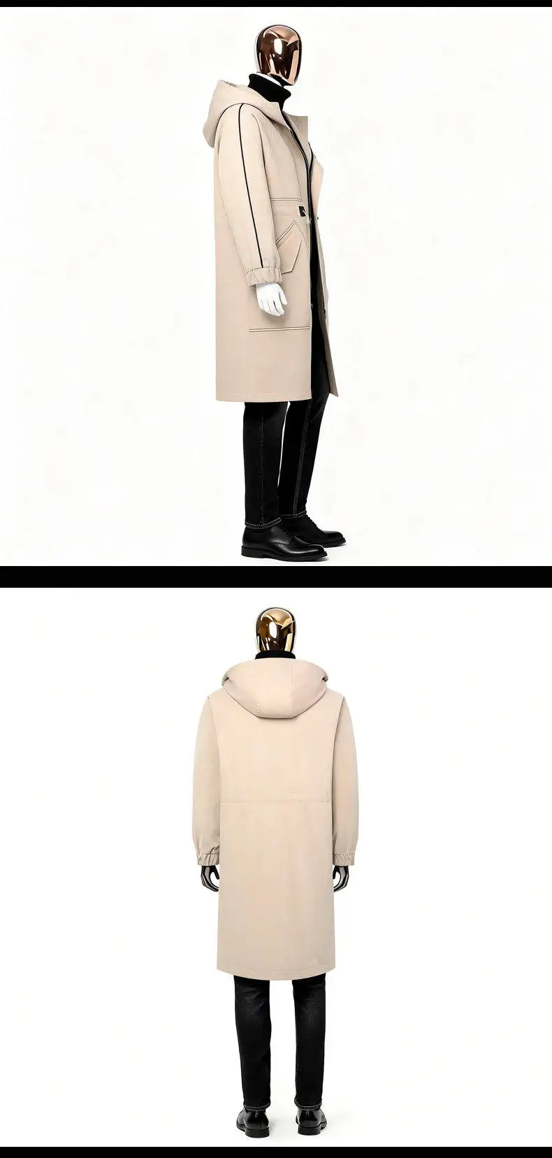 Men's New Hooded Winter Jacket Premium Padded Lined Zippered Parkas Coat - Ultra Warm Urban Style for Chilly Days