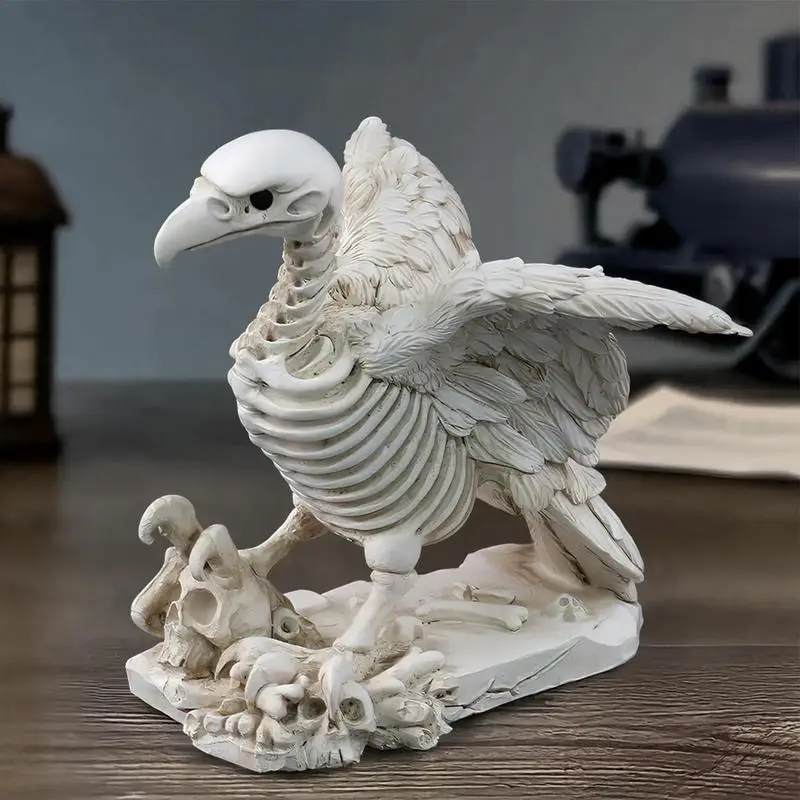 

Skeleton Vulture Decoration Resin Skeleton Animal Figurine Collectible Figurine For Living Room Bedroom Bookshelf Desktop