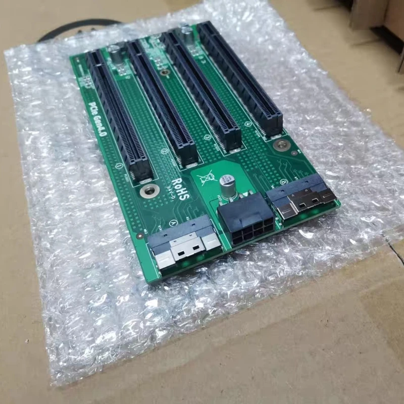 Imagem -03 - Placa Adaptadora Pcie Sff8654 8i para Placa Extensão Portas Pcle X16 Gen4.0