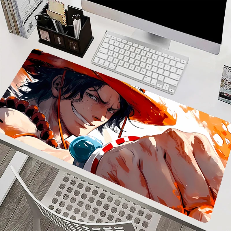 

Mousepad Laptop Office Cabinet Keyboard Pad PC Desk Mat Large One Piece Portgas·D· Ace HD Mouse Pad Non-slip Rubber Extended Pad