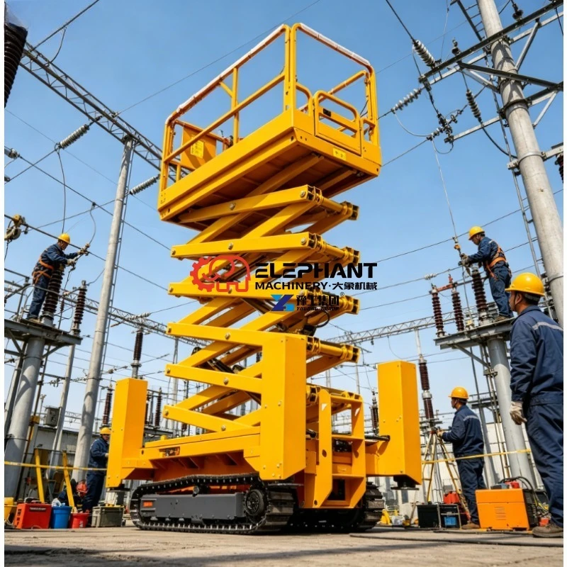 Aerial Work Platform 500-1000kg Self Propelled Hydraulic Scissor Lift Platform Table 8m 12m 10m Electric Scissor Lift Truck