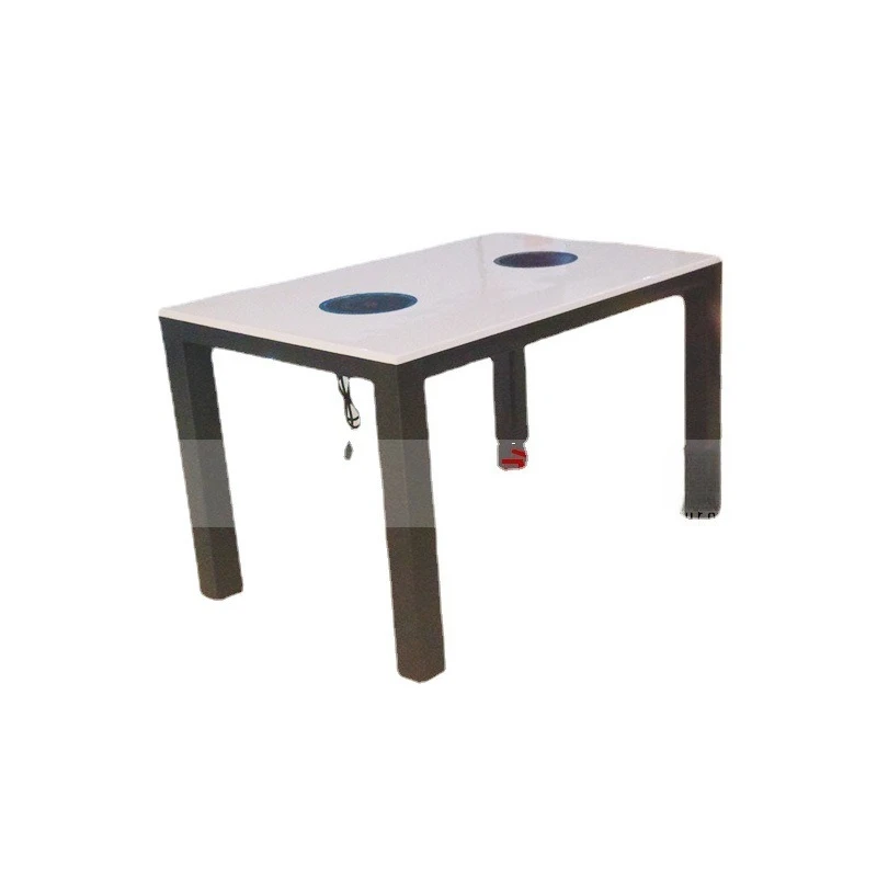 

Hotel table and chairs marble hot pot table, rectangular combination