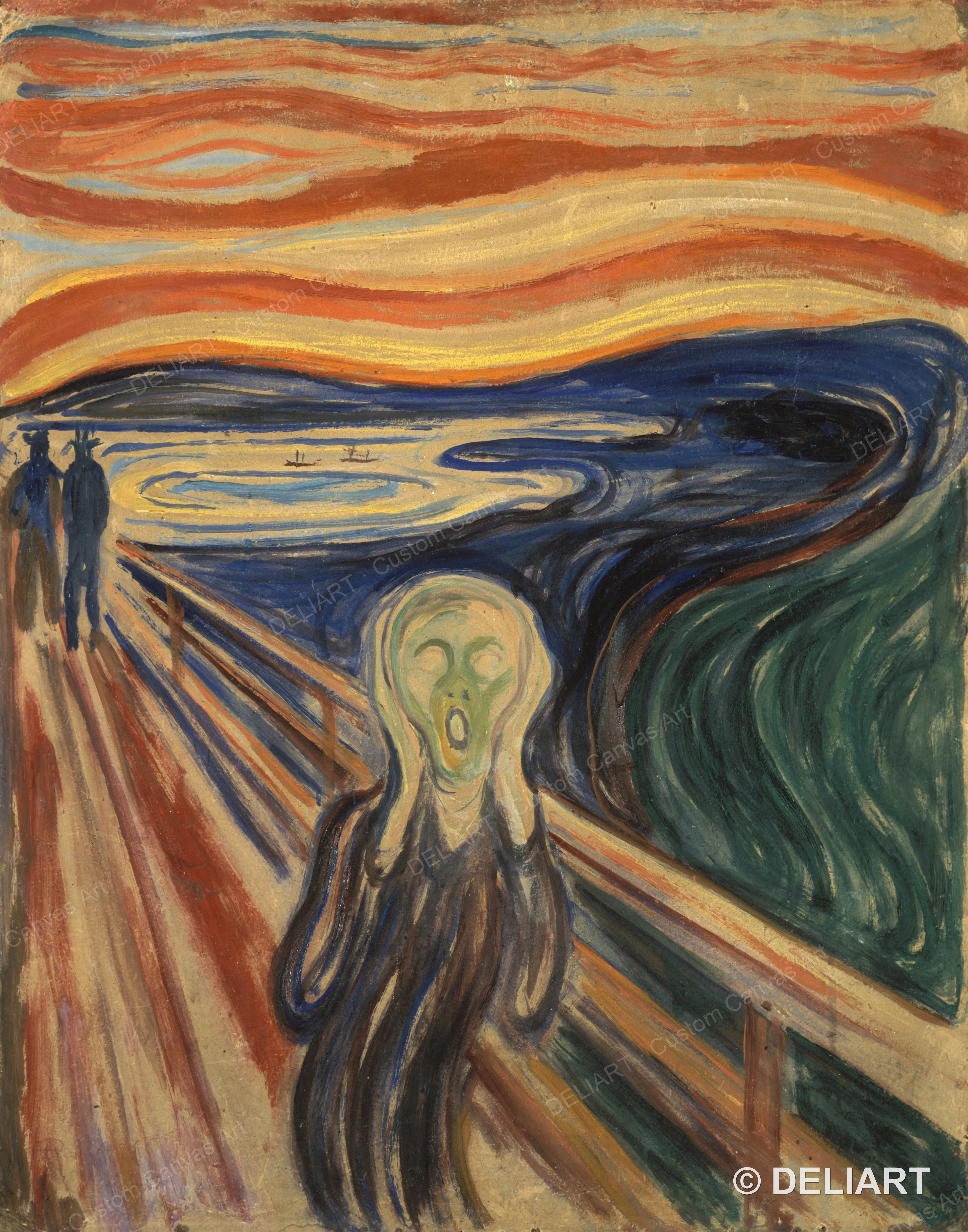 1 PC Romanticism Canvas Wall Art Poster The Scream Munch Wanderer Sea of Fog Friedrich Turner Isle of the Dead Decor Unframed