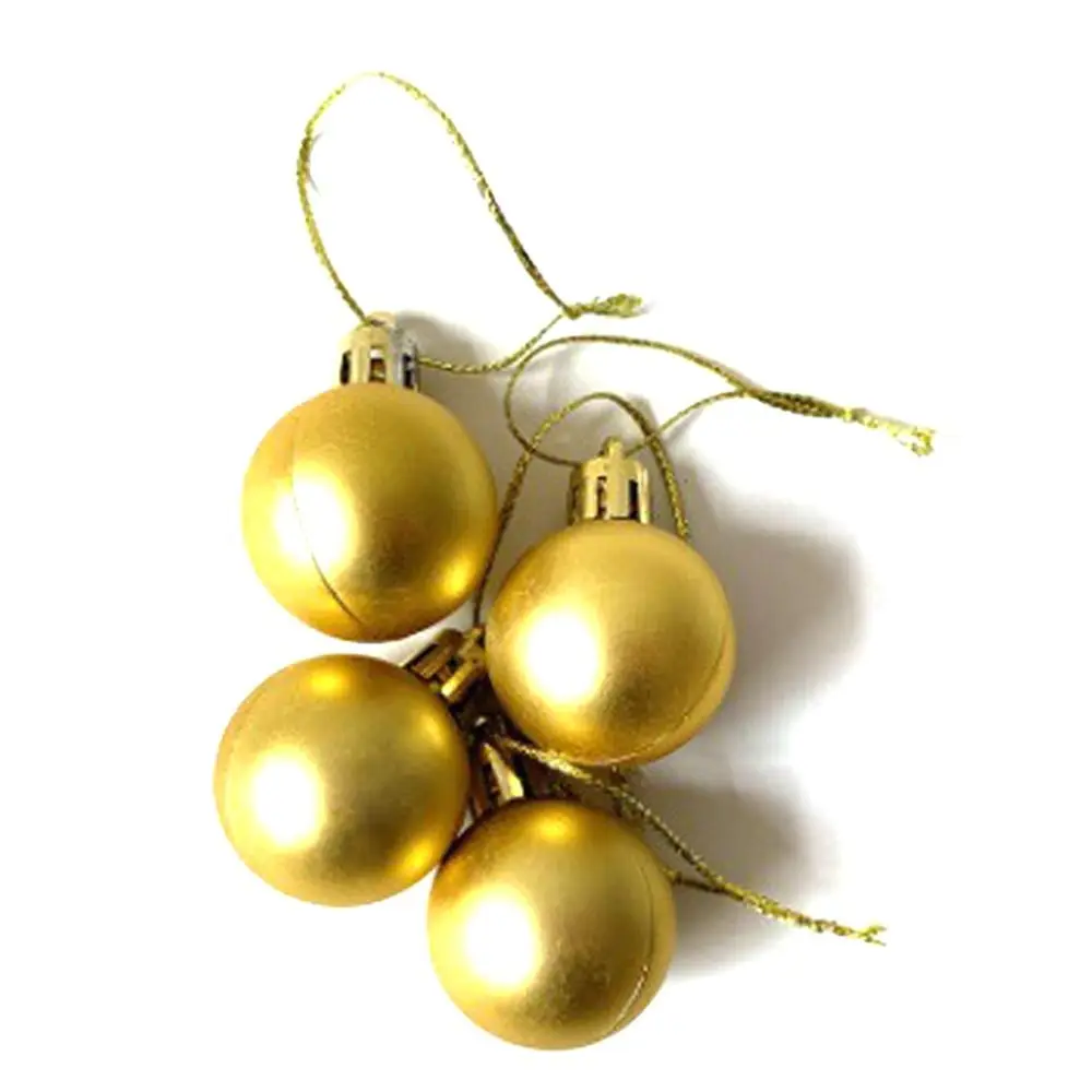

3cm Christmas Ball Gift Crafts Party Supplies Electroplated Plastic Ball Gold Matte DIY Christmas Tree Decorative Festival