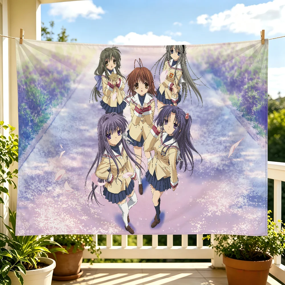 Anime C-Clannad Flaggen-Wandbehang für Outdoor-Partys, Schlafzimmer, Wohnzimmer, Studentenwohnheim, Dekoratives Themen-Wandbanner, Geschenk – Detail 13