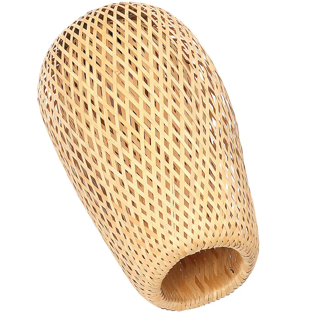 

Подвесной плетеный бамбуковый светильник-абажур: простой, минималистичный, в деревенском стиле для гостиной, ресторана, отеля