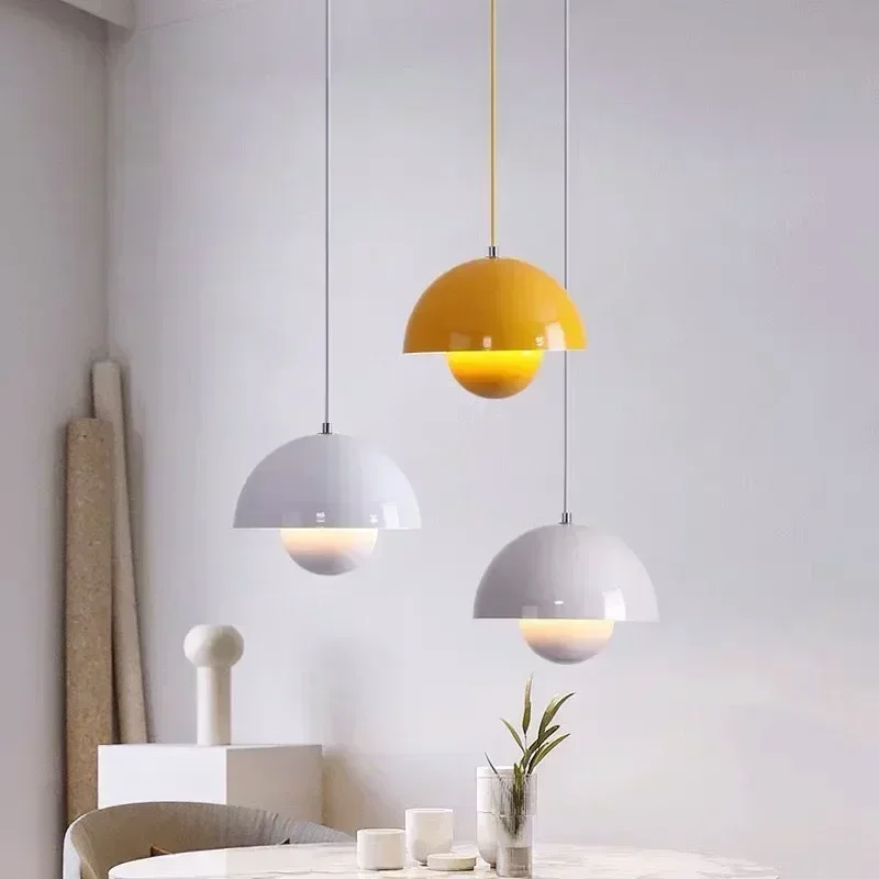 

Nordic Designer Pendant Lights Minimalist Color Semicircular Hanging Lamps Restaurant Bar Cafe Kitchen Bedroom Parlor Luminarias