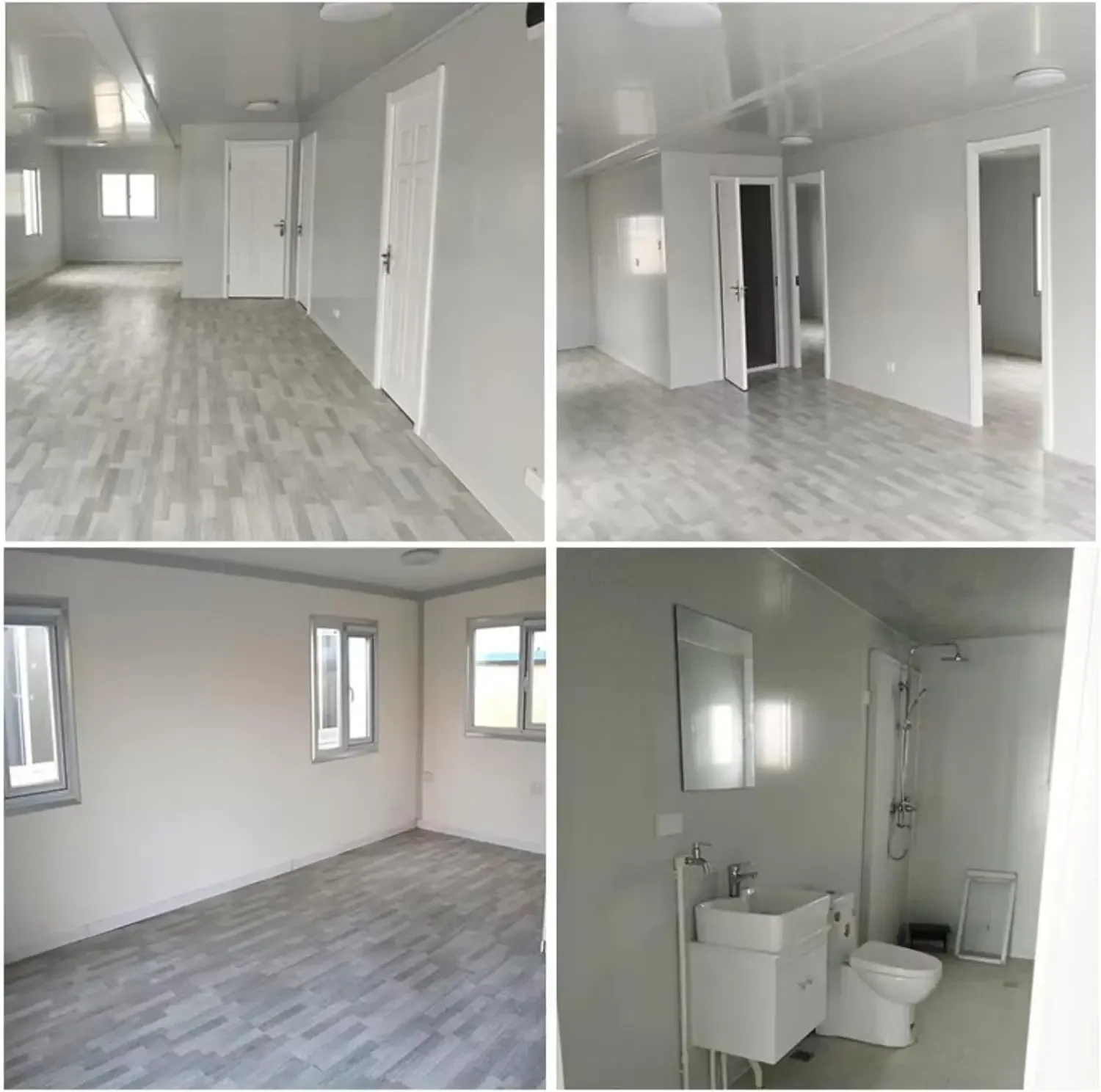 Casa pequena pré-fabricada portátil para venda, casa modular de 20 pés - com 2-3 quartos, 1 cozinha e banheiro, recipiente expansível