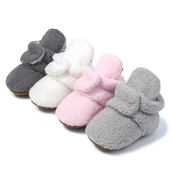 Kidsun neue Babys ocken warme Flusen Babys chuhe Kleinkind Baumwolle weich Anti-Rutsch Winter Baby Slipper Neugeborene erste Walker Krippe Schuhe