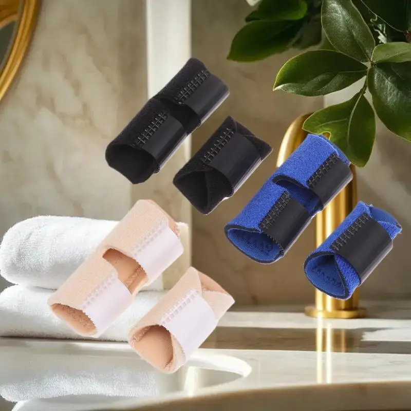 مجموعة قفازات واقية لاستقامة وتثبيت الأصابع؛ معدات رياضية للجنسين مكونة من 5 قطع لدعم الأصابع/المفصل المكسورة