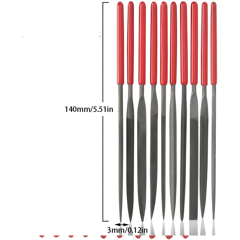 10Pcs Diamond Needle File Set For Jewelry Metal Wood Ceramic Glass Stone Craft Sharping Working Hand Carving Tool