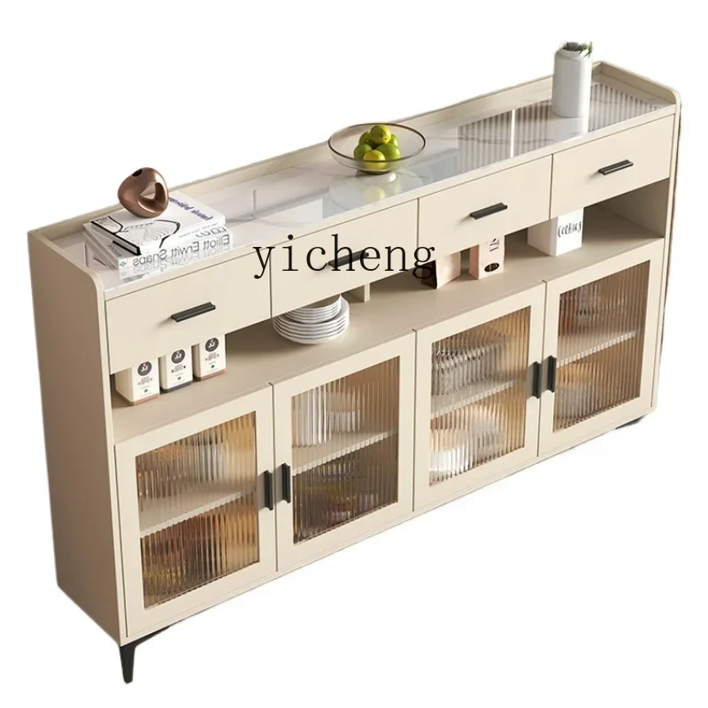 

ZF ultra-thin rock slab dining side cabinet household kitchen storage multi-functional integrated wall storage cabinet