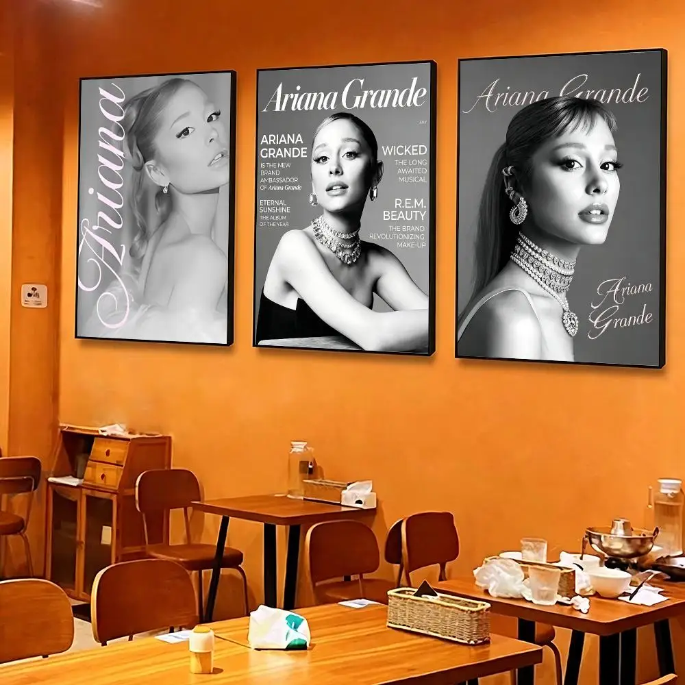 music Ariana Grande Poster Poster HD Printing Cozy and Warm Style for Home Decor for Bedrooms Cafes Gift Giving