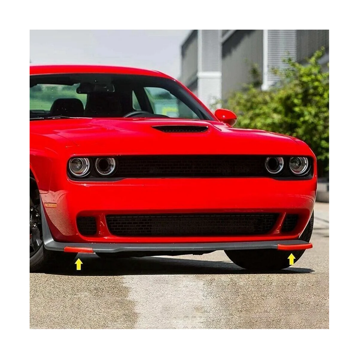 1 Pair Front Bumper Lip Protector Covers for Dodge Challenger SRT 392 2015- 2018 68327082AA 68327083AA red yellow blue black