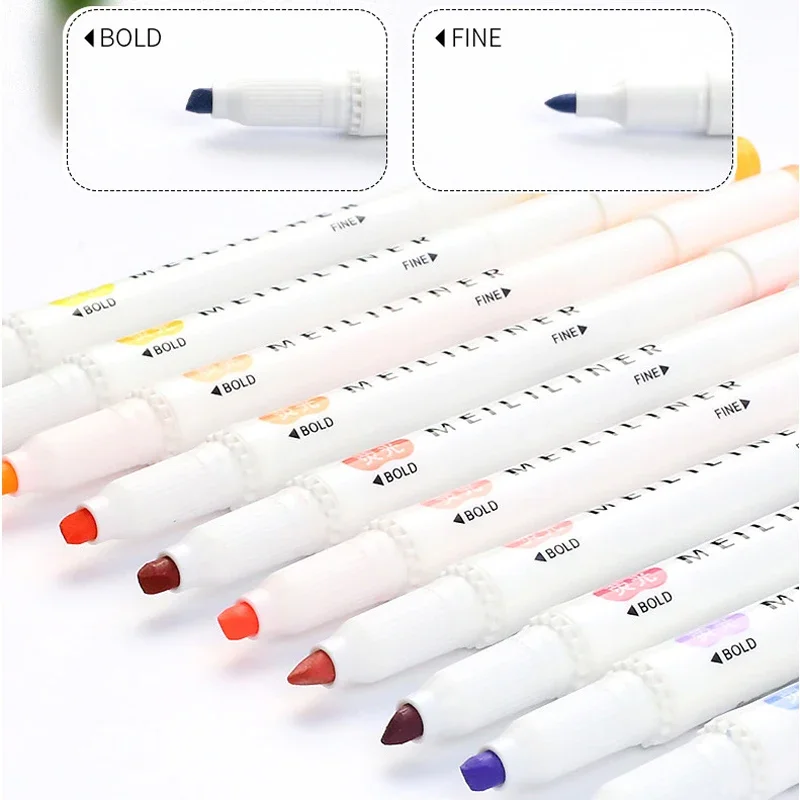 3/5/10/25Colors Highlighters Pastel Markers Dual Tip Fluorescent Pen for Art Drawing Doodling Marking School Office Stationery