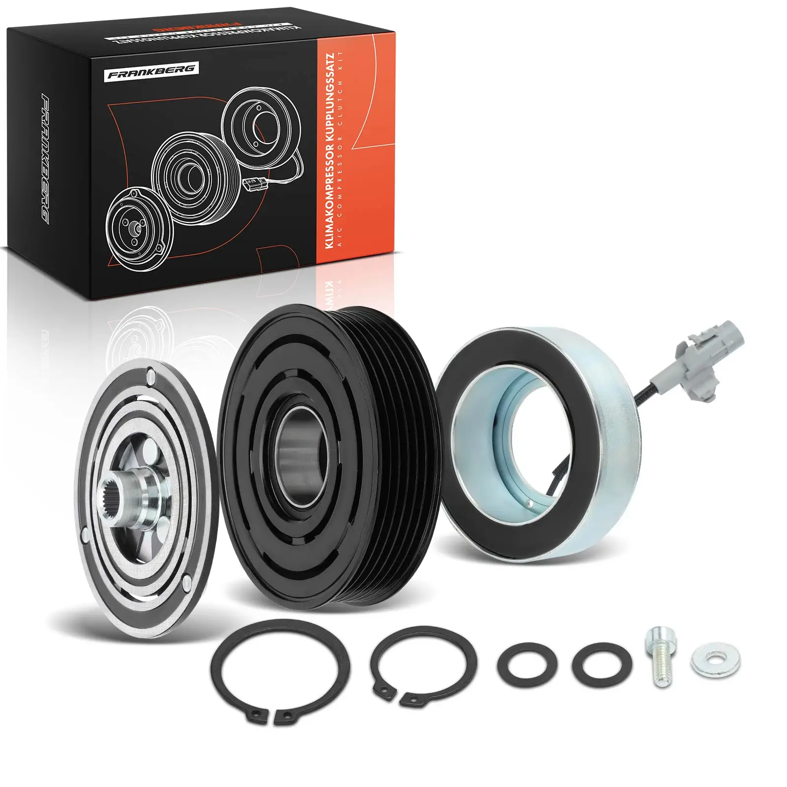 Frankberg 1x Magnetische Koppeling Klimaatcompressor voor Toyota Aygo Peugeot 107 Citroën C1 1.0L 6453RJ 883100 H010 89399