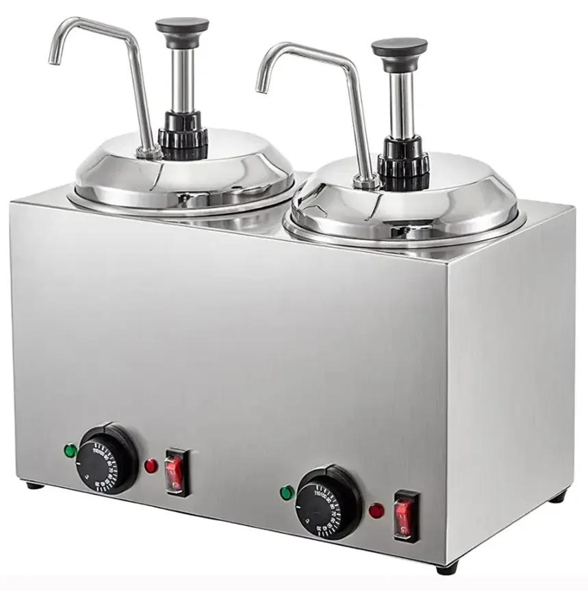 

Double Pot Electric Stainless Steel Cheese Chocolate Sauce Dispenser