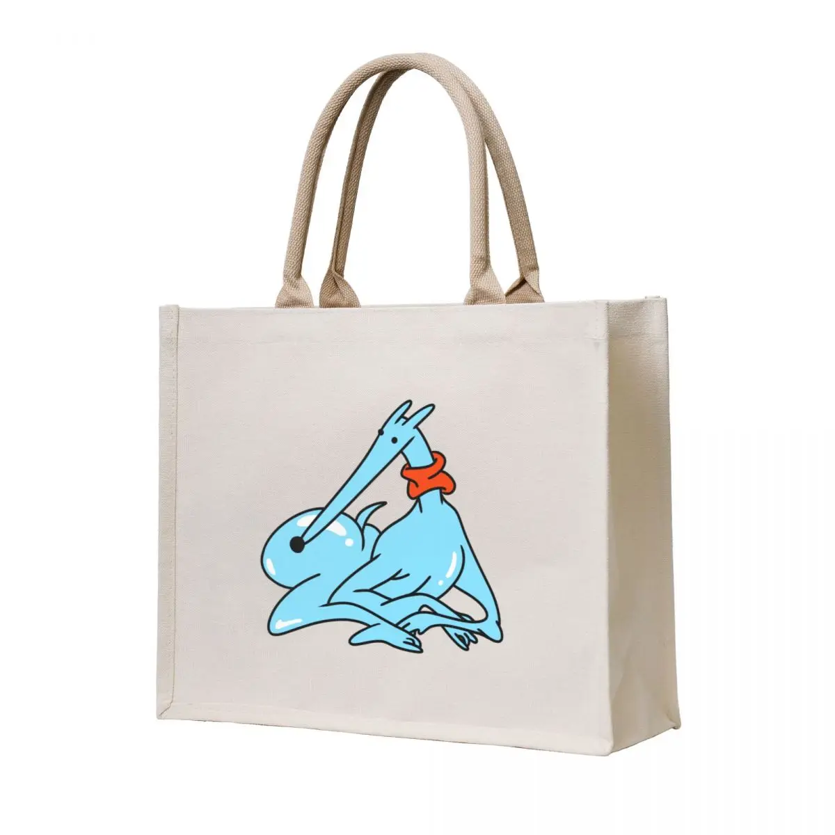 

Blue greyhound in black outline scarf Tote Bag women bag Women's bag shopping bags foldable
