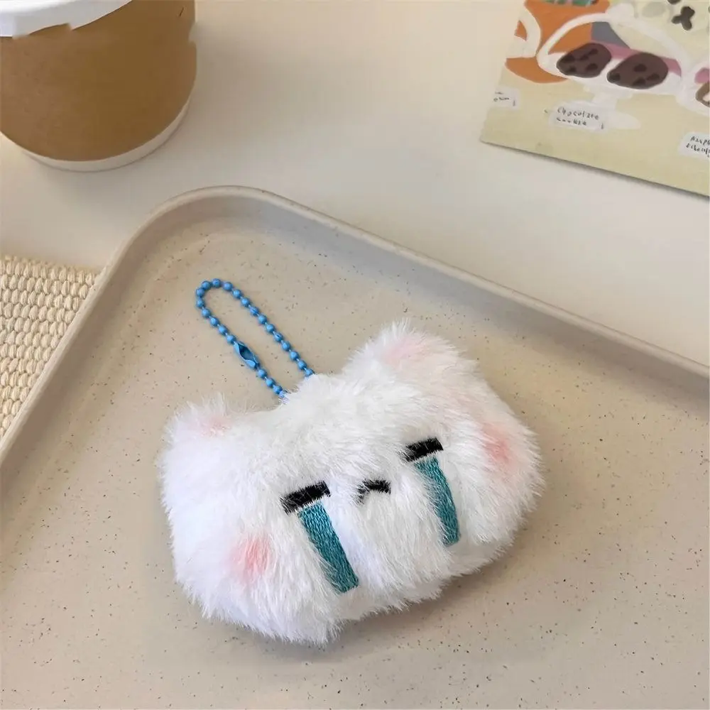Plush Stuffed Rabbit Plush Keychain Crying Bunny Squeak Blush Angry Rabbit Plush Pendant Korean Style Blush Angry Rabbit