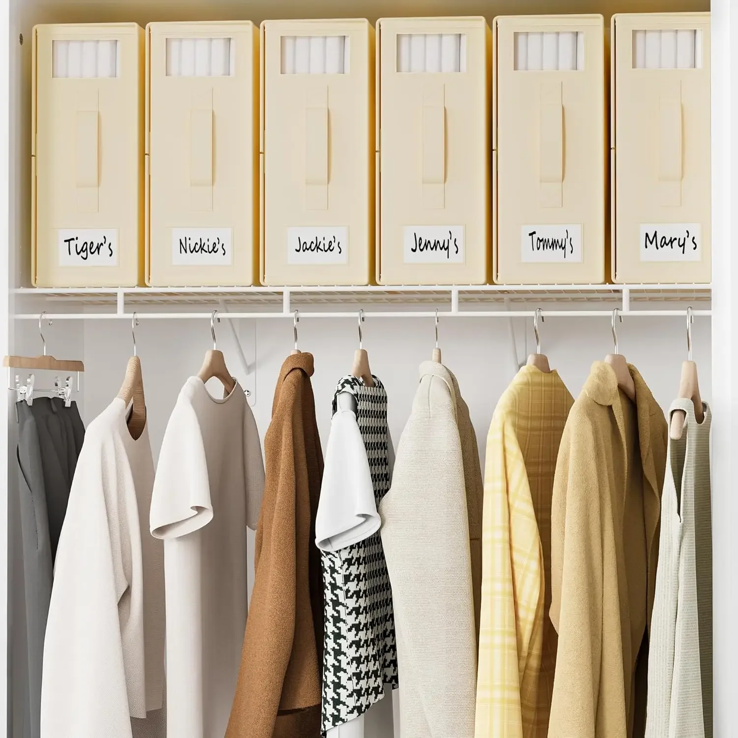 SheetCube Bed Sheet Organizers and Storage 6 Pack, Foldable Linen Closet Organizer with Window and Label, Bedding Folder Storage