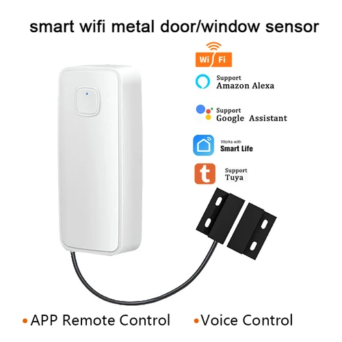 Imagen 1 del producto Detector magnético inteligente para puerta y ventana, alarma de seguridad WIFI, Detector abierto y cerrado, Sensor de alarma para el hogar antirrobo