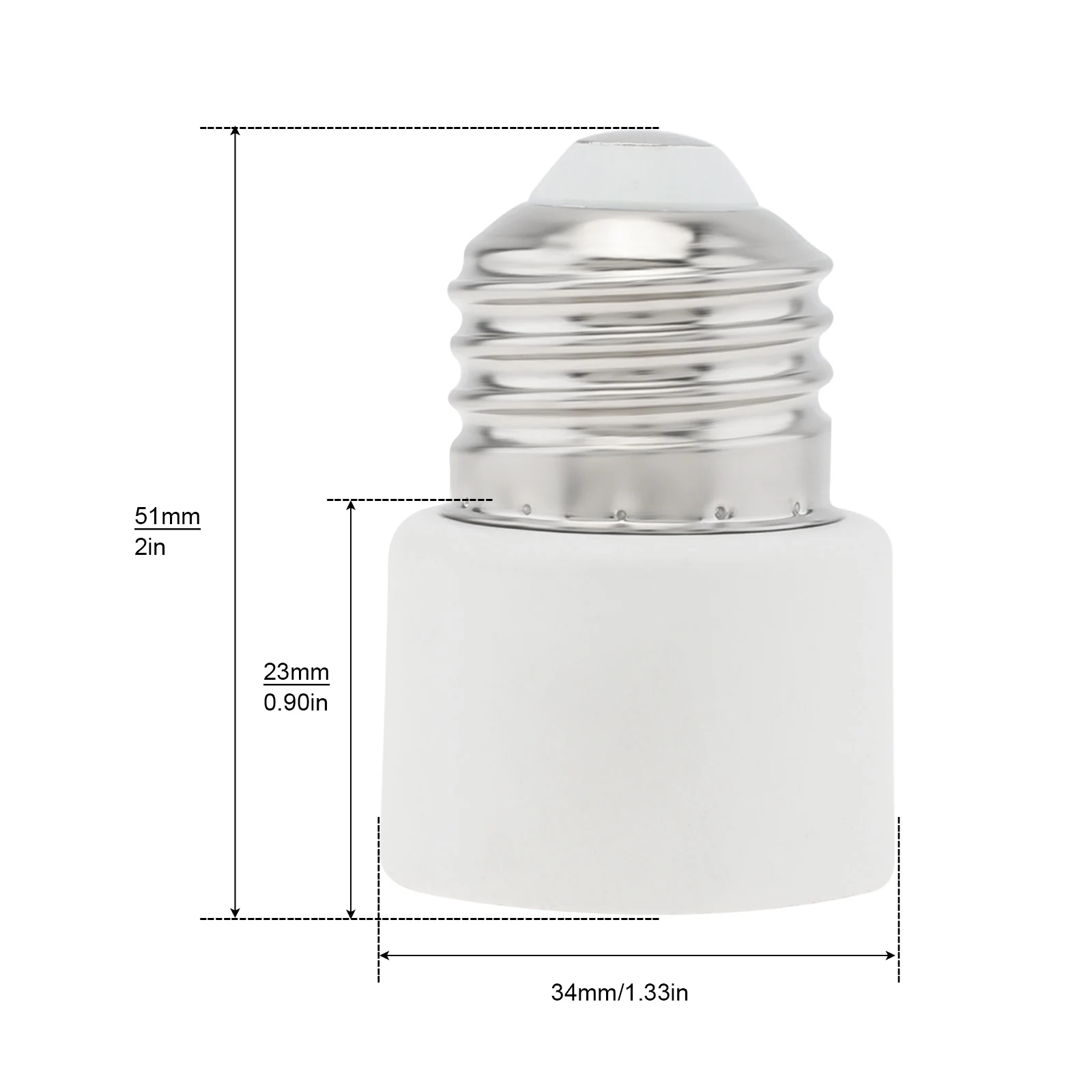 2-bolcowy adapter wtyczki do gniazda E26 E27 Średnia podstawa gniazda światła do gniazda wtykowego Adapter konwertera do żarówki Uchwyt lampy